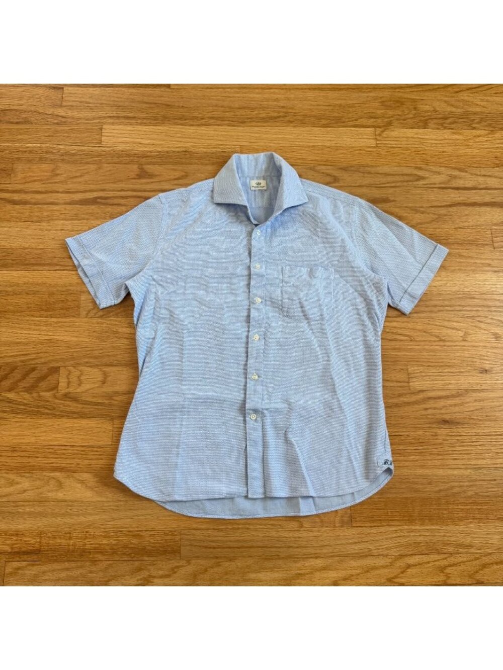 Beams Plus Heart Spread Collar Light Blue Shirt Large